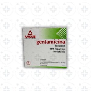GENTAMICINA 160 MG/2MLSOL INY C/5. AMSA