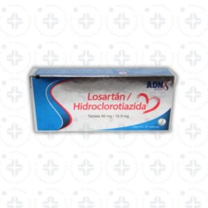 LOSARTAN/ HIDROCLOROTIAZIDA 50 MG/ 12.5 MG TAB C/ 30