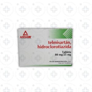 TELMISARTAN/HIDROCLOROTIAZIDA 80MG/25MG TAB C/14. AMSA